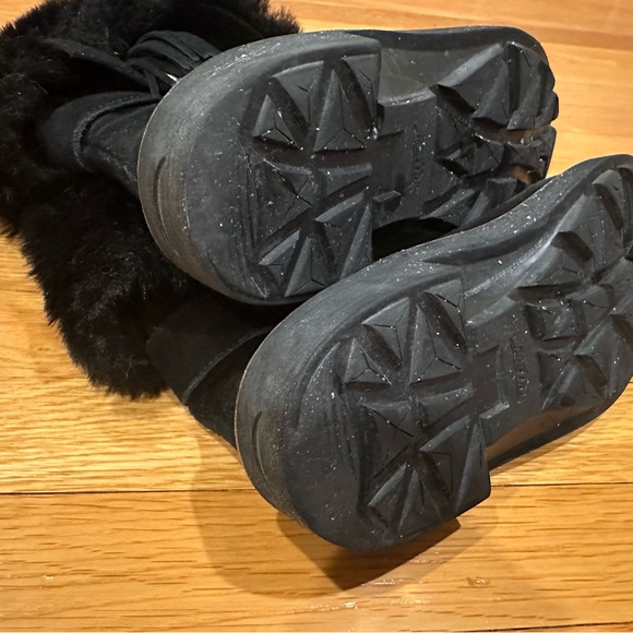 Earth Diva Faux Fur Black Winter Boots Size 7.5 7-1/2 - Picture 5 of 7